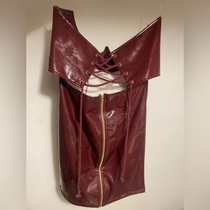 New With Tag Fashion Nova Lollipop Latex Skirt